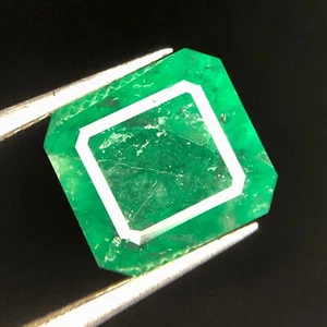6,05 Crt Naturale Splendido Taglio Quadrato Smeraldo A+ Pietra Preziosa Sciolta - Foto 1 di 3