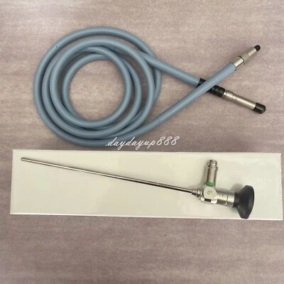 Artroscopio sinusoidal rígido de 4 mm endoscopio nasal otorrinolaringológico 0 ° + cable de luz de fibra óptica Foto 1 de 4