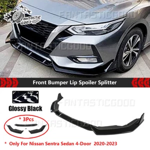 For Nissan Sentra 2020-2023丨Glossy Black Front Bumper Lip Splitter Spoiler Kit - Bild 1 von 7