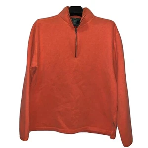 Woolrich 1/4 Zip Pullover Jacke Herren Größe Large L L Lachs Baumwolle Poly Mischung - Bild 1 von 7