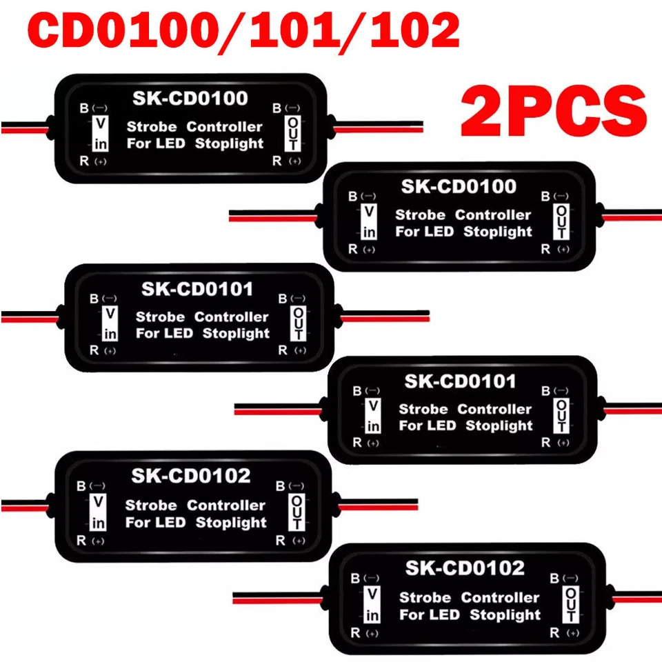 2x Universal Flash Strobe Controller Flasher Module Car LED Brake Stop Light UK - Image 1 of 4