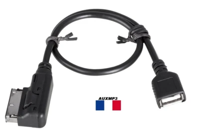 Cable auxiliaire aux adaptateur mp3 AMI USB pour AUDI A3 A4 A6 A8 Q5 Q7 - Photo 1/2
