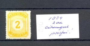 NORWEGEN BYPOST LOKAL 1889 = THRONDHJEMS = 2 Öre * ZITRONE - GELB - ** POSTFRISCH ss - Bild 1 von 1