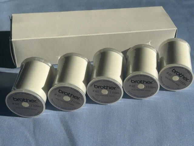 Brother White Embroidery Bobbin Thread 5500 meter - Image 1 of 1