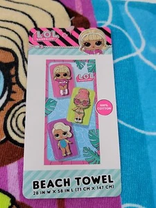 LOL Surprise Girls 28 x 58 Cotton Beach Towel Swimming Pool Bath Gift NWT - Picture 1 of 1
