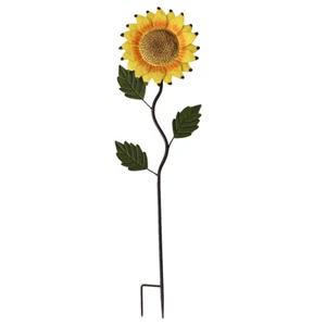 39''H Metal Sunflower Yard Stake Garden Decor Lawn Art Ornament Decoration  - Picture 1 of 5