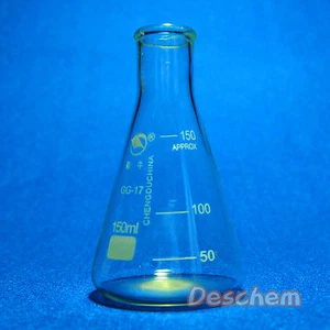 150ml,Glass Erlenmeyer Flask,Laboratory Borosilicate Glass 3.3 Conical Bottle - Picture 1 of 4
