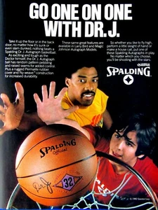 Dr. J New Jersey Nets Vintage 1982 Converse Original Print Ad 8.5 x 11" - Picture 1 of 6
