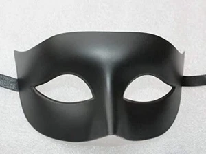 THE GOOD LIFE MATT BLACK MENS OR LADIES QUALITY VENETIAN MASQUERADE CARNIVAL PAR - Picture 1 of 3