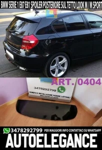 0404 BMW SERIE 1 E87 E81 SPOILER POSTERIORE SUL TETTO M SPORTIVO nero lucido - Afbeelding 1 van 9