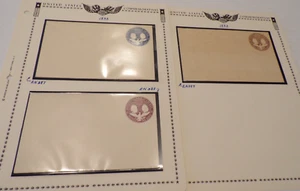 Colección de estampillas de Estados Unidos - 9 entradas postales fijas en páginas de álbum vintage (J49) - Imagen 1 de 3