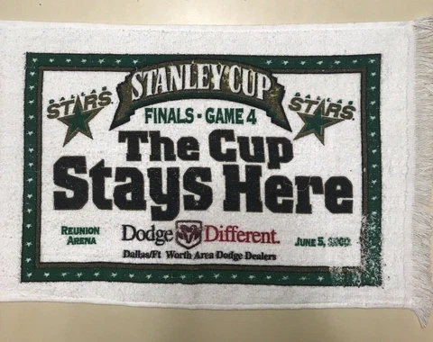 DALLAS STARS the 2000 STANLEY CUP RALLY TOWEL - GAME 4 - Go Stars !  ICE IT Cover