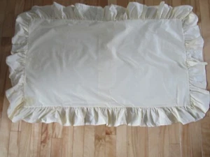 J C Penney Home King Size Ruffled Cottage Pillow Sham Pale Yellow USA - Picture 1 of 3