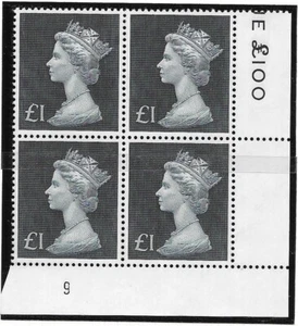 SG U43 1970 £1 Dezimal-Maschinenzylinder 9 UNMONTIERT NEUWERTIG - Bild 1 von 1