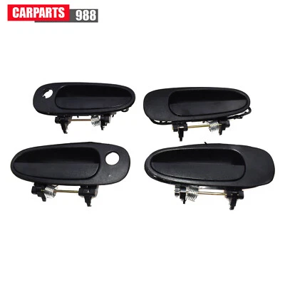 Manija de puerta exterior negra delantera trasera izquierda derecha para Toyota Corolla 1993-1997 Foto 1 de 4