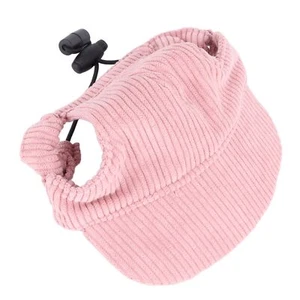 Stylish Pet Sun Hat Adjustable Corduroy Brim Sun Protection For Dogs Cats - Picture 1 of 22