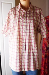 Izod Men's Dress Shirt Size XL Red Plaid Cotton Polyester Blend 2 Extra Buttons - Picture 1 of 5