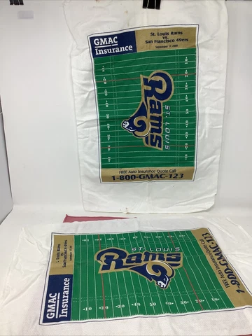 2 TWO St. Louis Rams - San Francisco 49ers Game Day Rally Towels SEPT 17, 2000 Cover