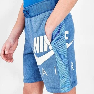 NWT$45 Nike Air Youth Boy's French Terry Sweat Shorts Blue DM8086 size L - Picture 1 of 11