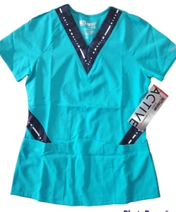 Size XXS Nurse Scrub Top Women's Barco Grey's Anatomy Active Spandex - Picture 1 of 8