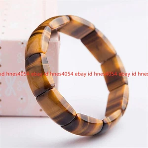 Natürliches Tigerauge Stein Perlen Armband Braun Edelstein Stretch Armband - Bild 1 von 12