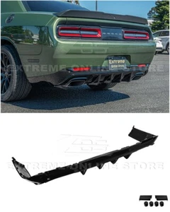 For 15-Up Dodge Challenger | SRT Track Style GLOSSY BLACK Rear Bumper Diffuser - Bild 1 von 20