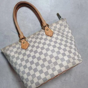 LOUIS VUITTON Damier Azur N51185 Saleya MM Handbag Ladies' Used From Japan - Picture 1 of 16