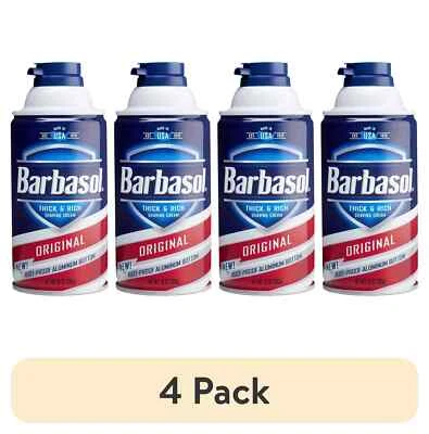 Crema de afeitar gruesa y rica original Barbasol para hombre 10 OZ (paquete de 4) Foto 1 de 4