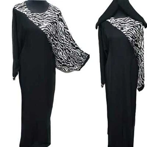 Ala de murciélago negra Abaya Jilbab para mujer - Imagen 1 de 5