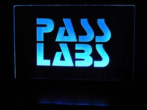 PASS LABS ETCHED ACRYLIC LED SIGN - Picture 1 of 7