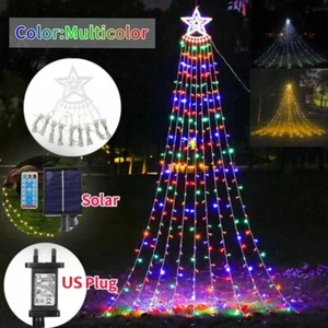 350 LED Solar Lights Star Fairy Light Tree String Light Xmas Party Outdoor Decor - Picture 1 of 15