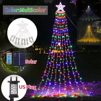 350 LED Solar Lights Star Fairy Light Tree String Light Xmas Party Outdoor Decor - Image 1 of 4