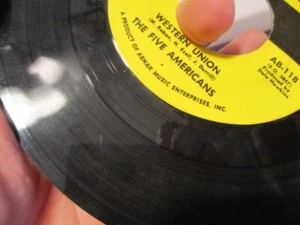 The Five Americans ; Western Union on 45 - Imagen 1 de 2