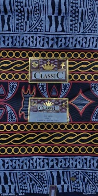 NUEVO 6Yd Tela de Algodón Cera Africana-Azul/Rojo/Naranja-Geométrico-Círculos-Resumen Foto 1 de 2