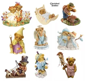 CHERISHED TEDDIES by ENESCO, HAND PAINTED, STONE RESIN, TEDDY BEAR FIGURINES - Picture 1 of 7