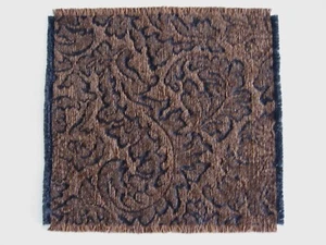 dollhouse doll house miniature WOVEN ACCENT RUG CARPET DARK BROWN AND BLACK - Picture 1 of 2