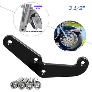 Front Brake Caliper Bracket Adapter For Harley 84-99 Touring Heritage Softail XL - Picture 1 of 11
