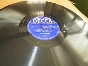 78RPM Decca 3309 Bing Crosby - That's For Me / Rhythm on River, high grade E- E - Bild 1 von 9