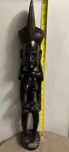 Vintage Dated '93 Ironwood Carved 24" Woman Exotic Statue - Picture 1 of 6