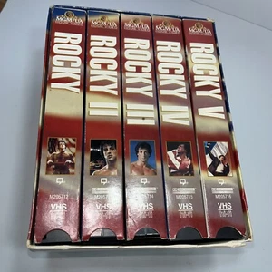 THE ROCKY ANTHOLOGY -ROCKY I, II, III, IV, V 5-TAPE SET VHS 20th Anniversary Set - Picture 1 of 2