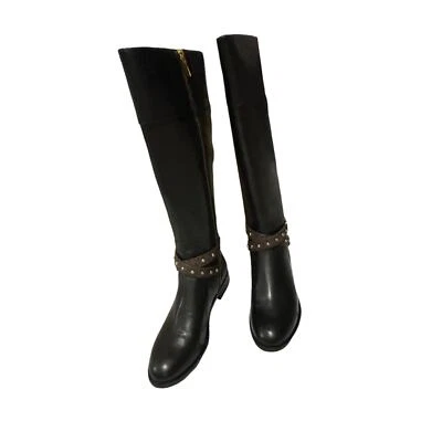 Bota de montar Michael Kors Kincaid de cuero talla 8 M tachuelas domo ecuestre occidental Foto 1 de 4