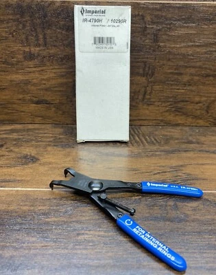 "Alicates de anillo de retención a presión nariz doblada Imperial IR-4790H 5"" azul - hechos en EE. UU." Foto 1 de 4