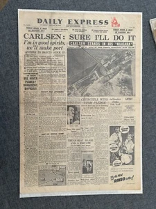 SS FLY ENTERPRISE HUNDIMIENTO CORNWALL DAILY EXPRESS 1952 PERIÓDICO DE COLECCIÓN - Imagen 1 de 1