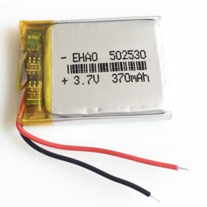 370mAh 3.7V Rechargeable lipo Battery 502530 For MP3 DVD SMART WATCH bluetooth - Picture 1 of 5