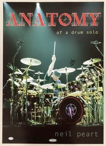 Neil Peart Signed Poster Rush Autograph Anatomy of a Drum Solo Rock HOF PSA/DNA - Picture 1 of 11