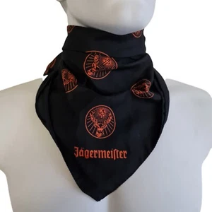 Jägermeister Bandana wrap cloth headscarf bracelet logo black orange scarf - Picture 1 of 8