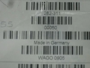 Bloque de terminales WAGO barrera de placa de extremo 282-311 nueva caja abierta de fábrica de 54 - Imagen 1 de 3
