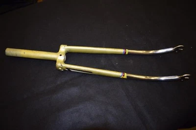 Mercier 1'' fork steel 160mm steerer length Vintage Retro 1970s gold/green NOS - Image 1 of 4