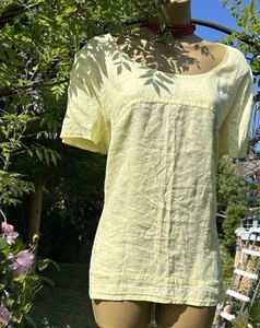 John Lewis linen linen Shell top Lemon yellow L See Photos - Picture 1 of 21