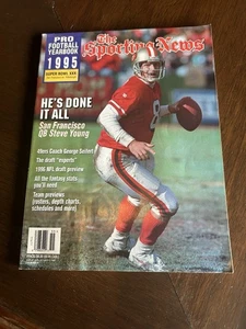 The Sporting News 1995 Pro Football Yearbook Steve Young 49ers Super Bowl XXX - Picture 1 of 1